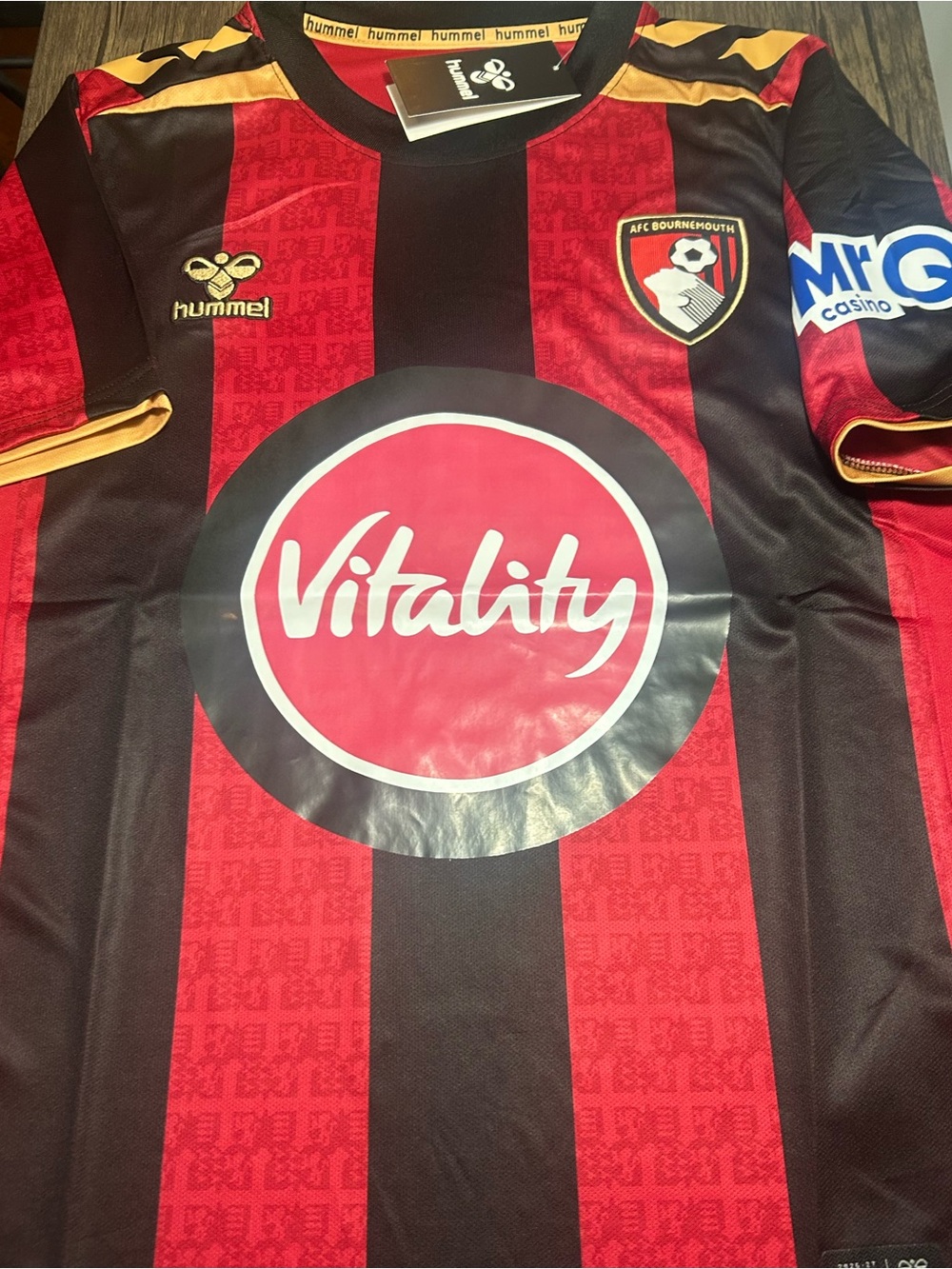Hummel AFC BOURNEMOUTH Men's JERSEY Sz M,L or 2XL English Premier New w tags